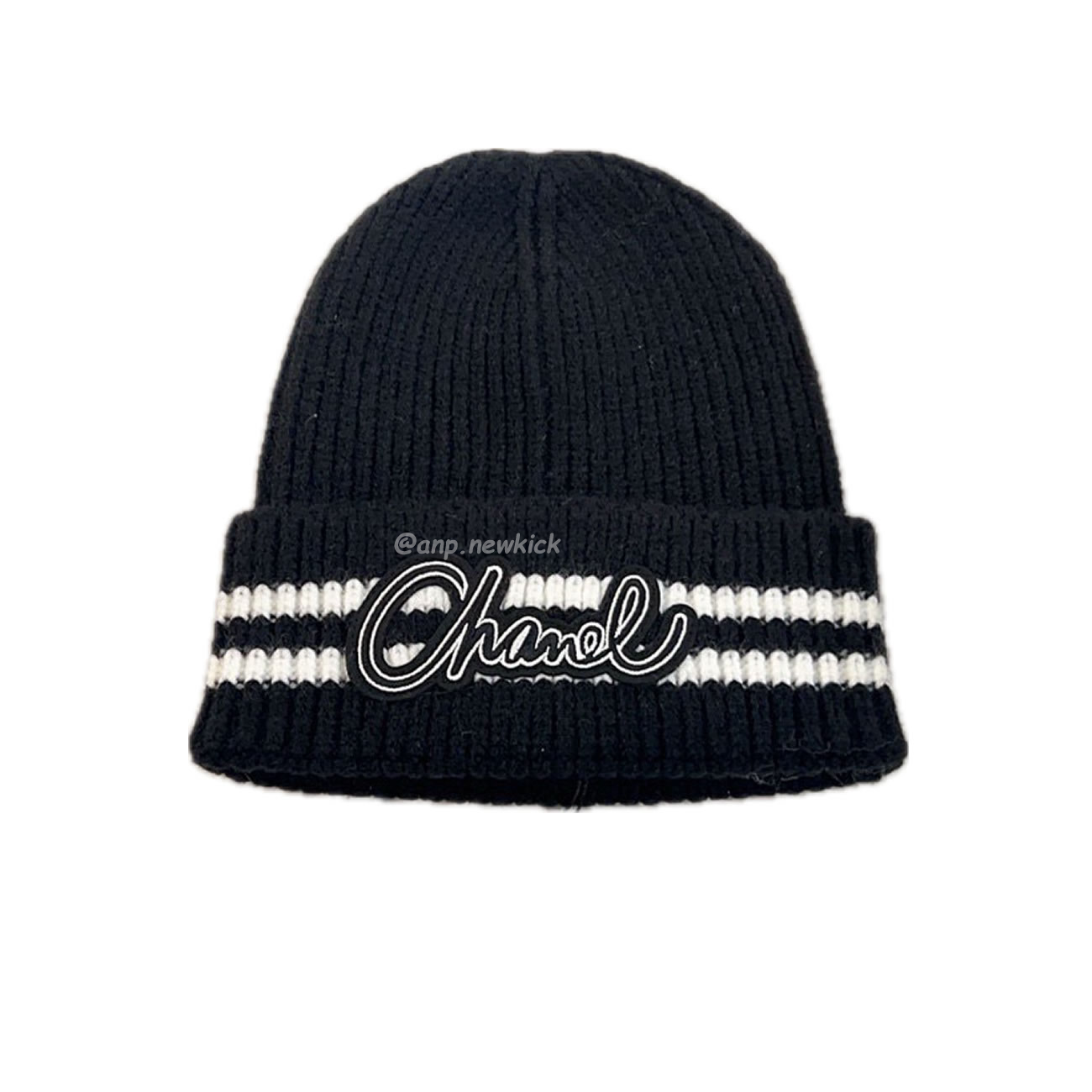 Chanel Knitted Cold Hat White Black Gray Brown (9) - newkick.app